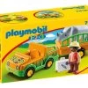 Playmobil 1,2,3 Vehiculo Del Zoo Con Rinoceronte Playmobil 70182