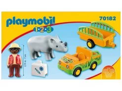 Playmobil 1,2,3 Vehiculo Del Zoo Con Rinoceronte Playmobil 70182 -Playmobil Ventas 1999950882g02