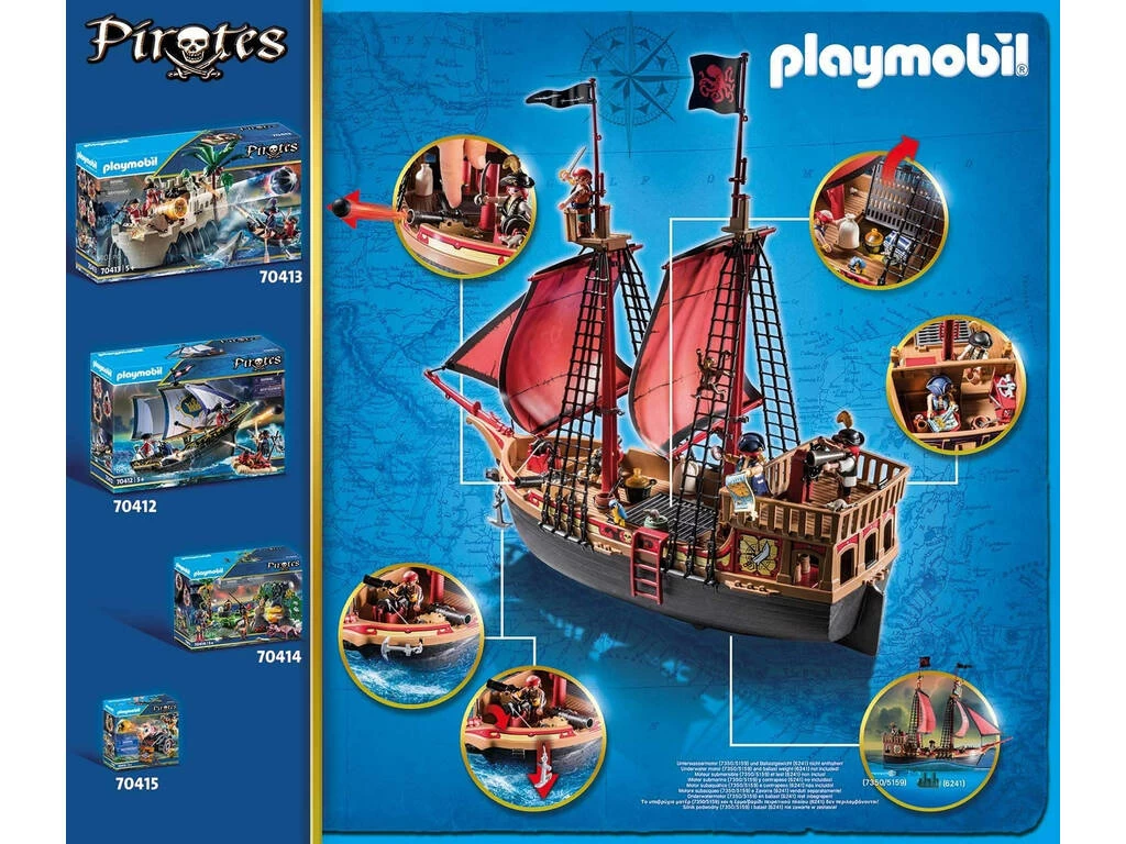Playmobil Barco Pirata Calavera 70411 6 Playmobil Barco Pirata Calavera 70411 - Imagen 4
