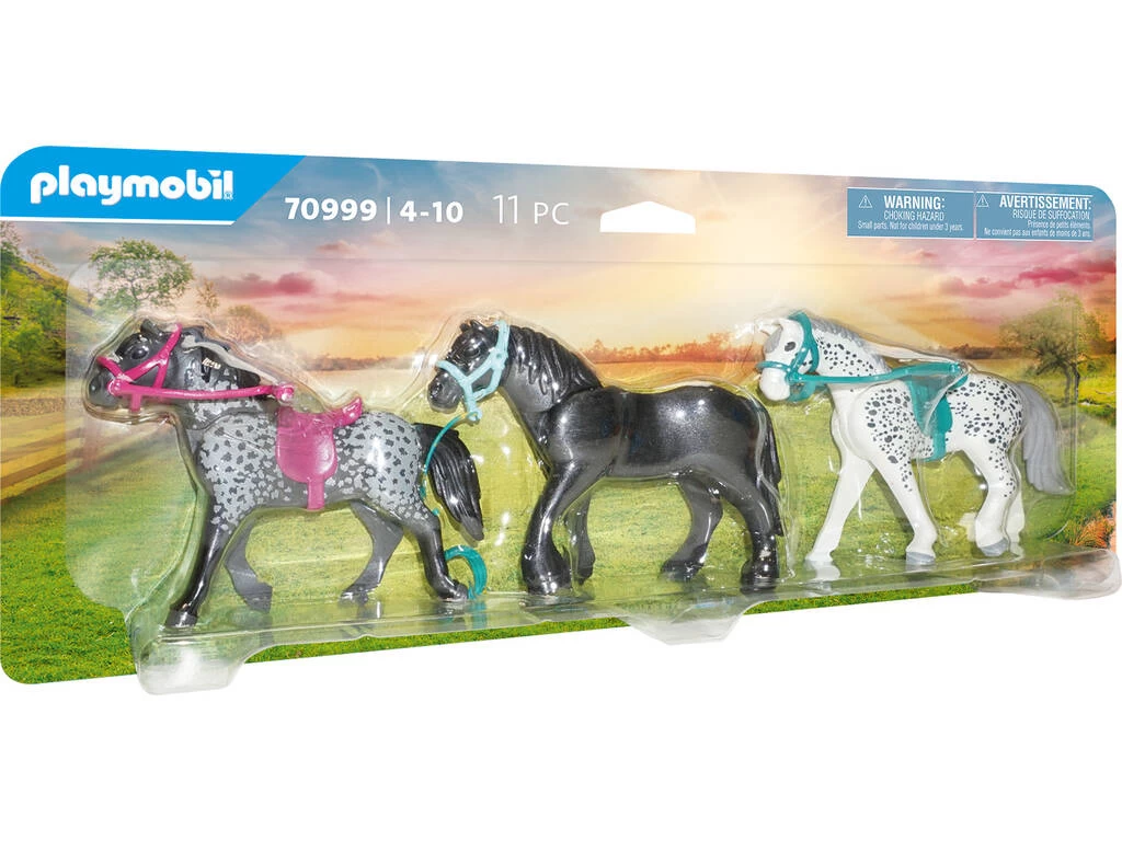 Playmobil Conjunto De 3 Caballos: Frisón, Knabstrupper Y Andaluz 70999 3 Playmobil Conjunto De 3 Caballos: Frisón, Knabstrupper Y Andaluz 70999