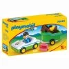 Playmobil - 1.2.3 Coche Con Remolque De Caballo -Playmobil Ventas medias 1187