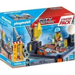 Playmobil - Starter Pack Construcción Con Grúa 70816
