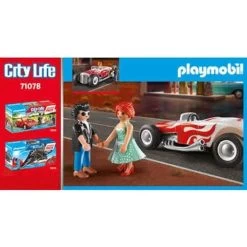 Playmobil - Starter Pack Coche Hot Rod Estilo Años 50 Playmobil City Life ㅤ -Playmobil Ventas medias 328