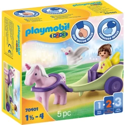 PLAYMOBIL ® 1 2 3 Carroza De Unicornio Con Hada