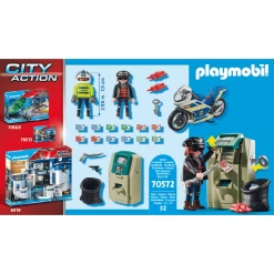 PLAYMOBIL ® Policía Ladrón De Dinero De La Motocicleta -Playmobil Ventas playmobil policia ladron de dinero de la motocicleta a305088 4